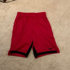 Nike Youth L Shorts Red and Black